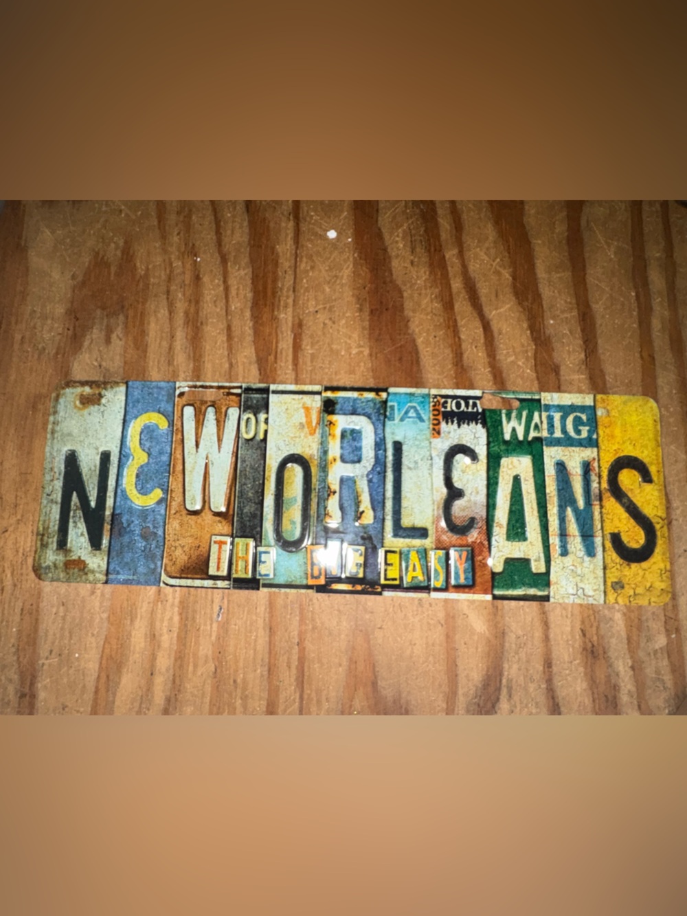 New Orleans  License Plate Style Wall Accent - Multicolor